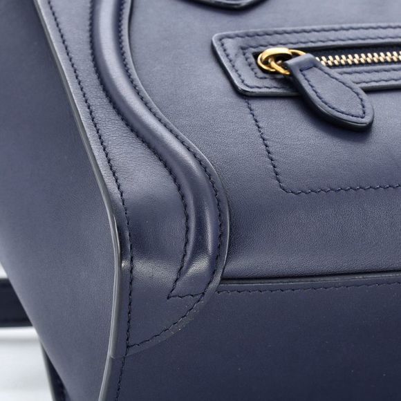 Celine Luggage Bag Smooth Leather Nano Blue - Picture 6 of 9